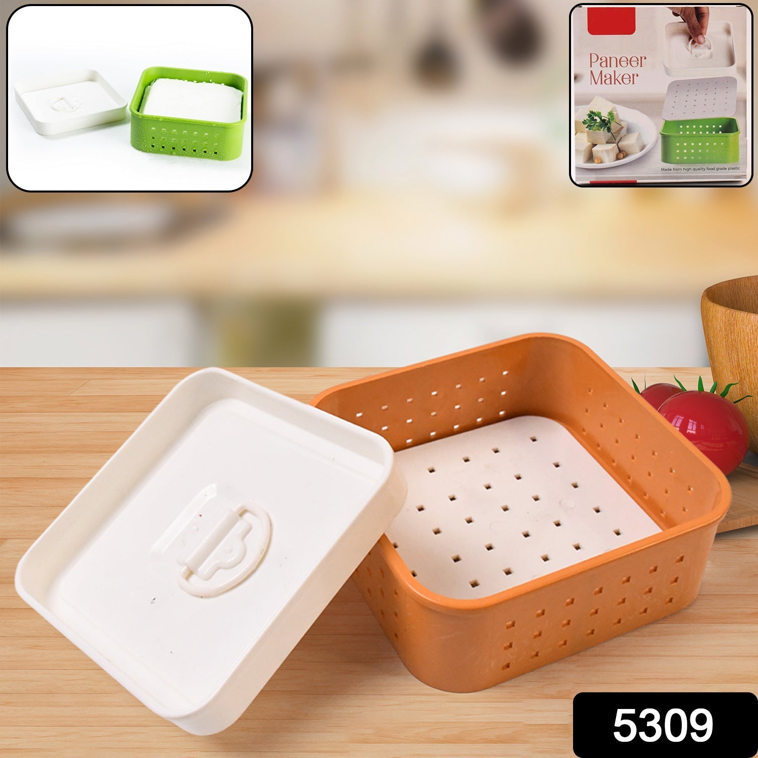 Square Shape Paneer Maker with Lid, Tofu & Sprouts Mould Square Shape Paneer Maker with Lid, Tofu & Sprouts Mould